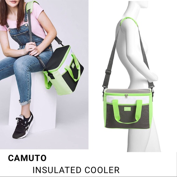 🆕 Insulated Travel Cooler Bag Grn/Grey CAMUTO DSW - Picture 10 of 12